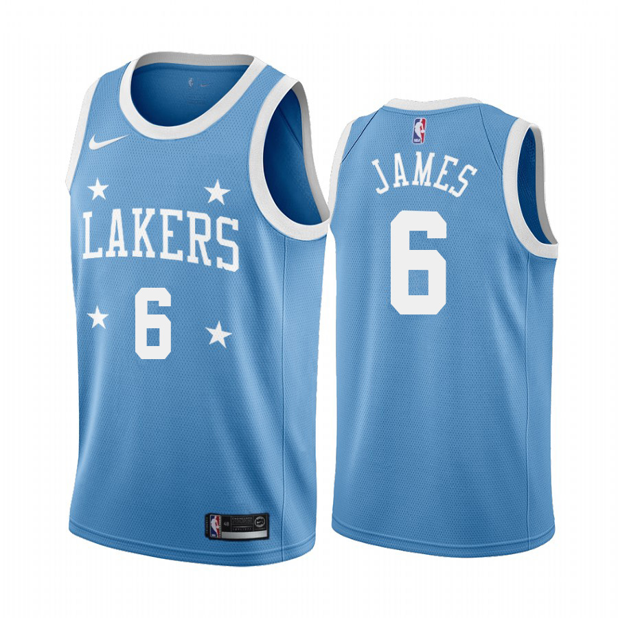 Personalized Youth Lakers #6 LeBron James Blue Minneapolis All-Star Classic Youth NBA Jersey