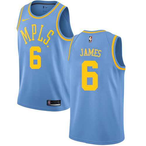 Personalized Women’s Lakers #6 LeBron James Royal Blue Women’s NBA Swingman Hardwood Classics Jersey