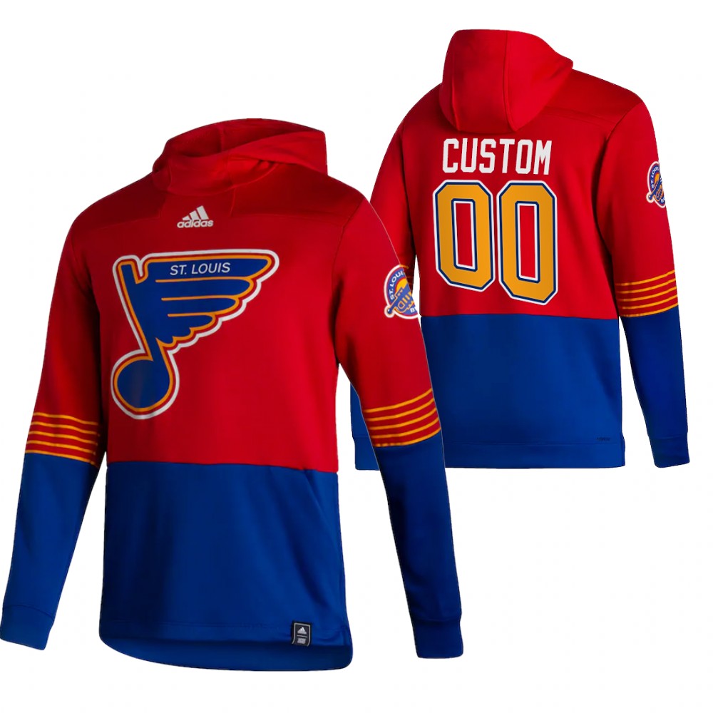 Personalized St. Louis Blues Reverse Retro Pullover Hoodie Red
