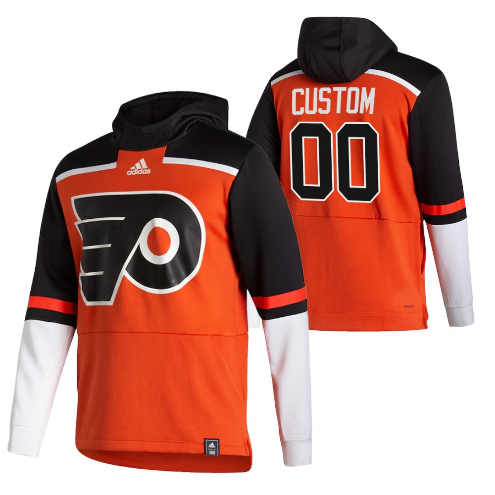 Personalized Philadelphia Flyers Reverse Retro Pullover Hoodie Orange