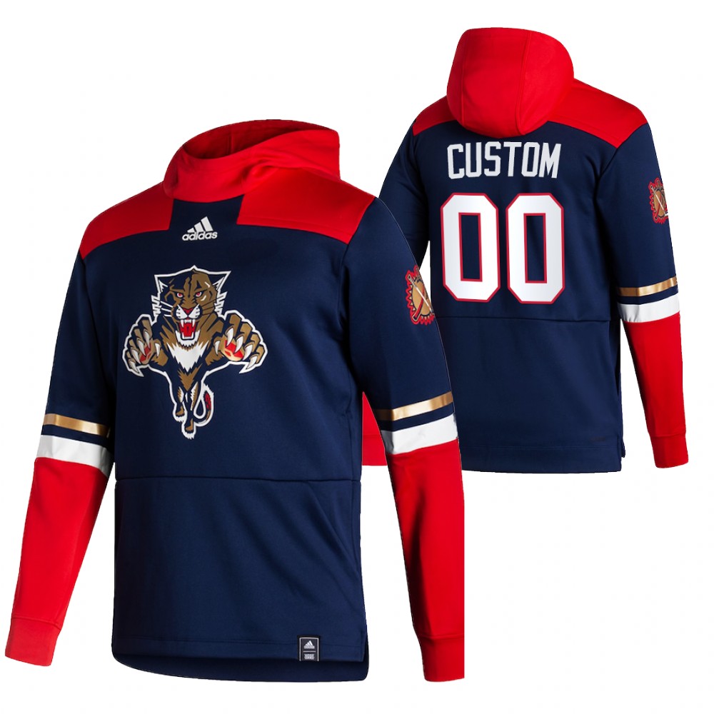 Personalized Florida Panthers Reverse Retro Pullover Hoodie Navy
