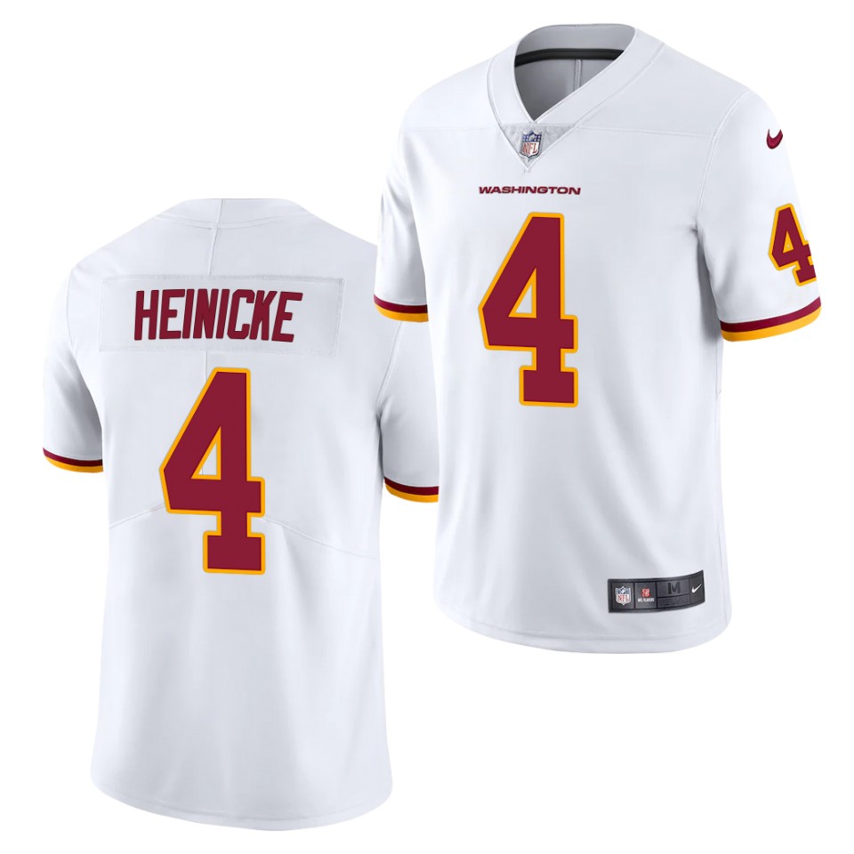 Personalized Men ‘s Washington Redskins #4 Taylor Heinicke White 2021 Limited Jersey
