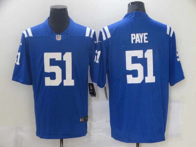Personalized Men’s Indianapolis Colts #51 Kwity Paye Royal Blue 2021 Untouchable Stitched NFL Limited Jersey