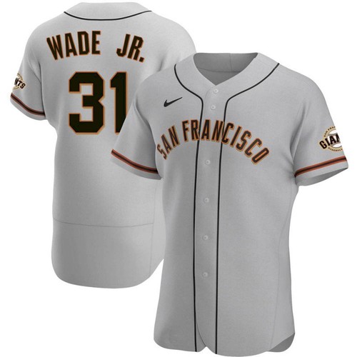 Personalized Men’s San Francisco Giants #31 LaMonte Wade Jr Grey 2021 Road Player Jersey