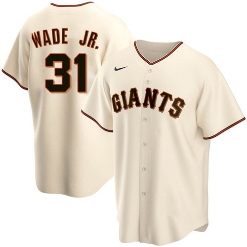 Personalized Men’s San Francisco Giants 31 LaMonte Wade Jr Cream 2021 Home Jersey