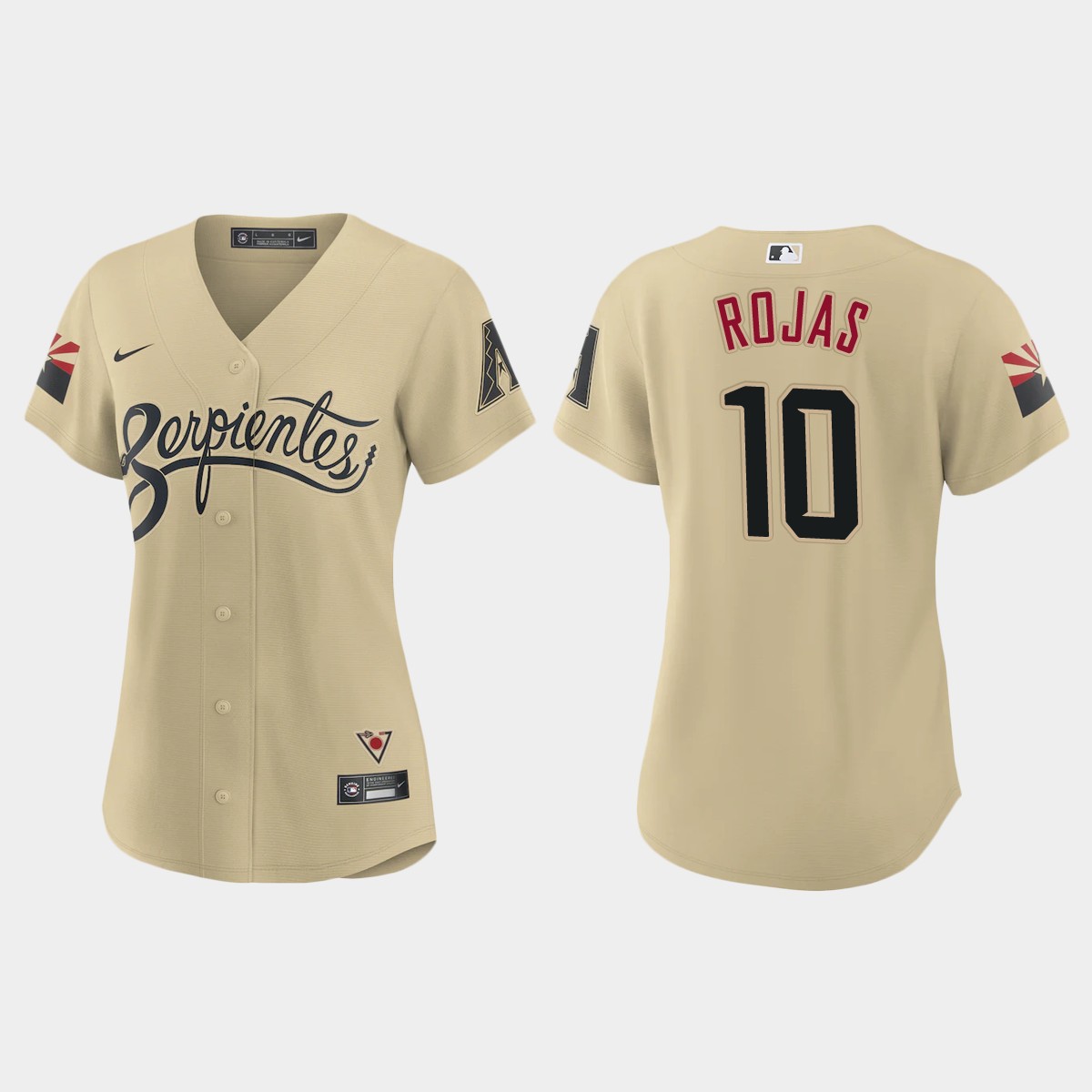 Personalized Arizona Diamondbacks #10 Josh Rojas Women’s 2021 City Connect MLB Jersey Gold