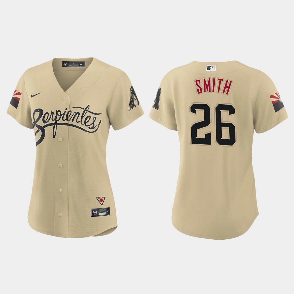 Personalized Arizona Diamondbacks #26 Pavin Smith Women’s 2021 City Connect MLB Jersey Gold