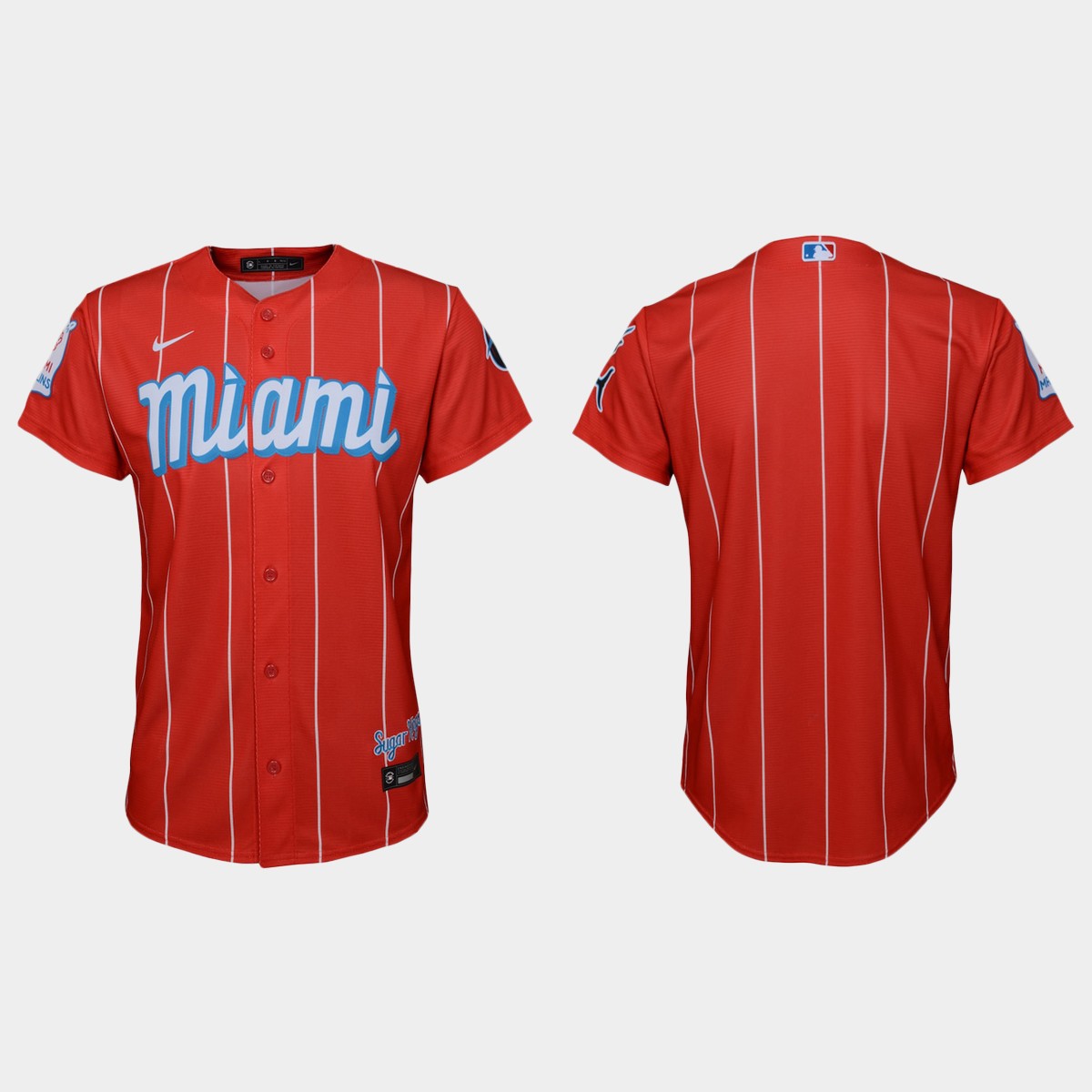 Personalized Miami Marlins Youth 2021 City Connect Authentic MLB Jersey Red
