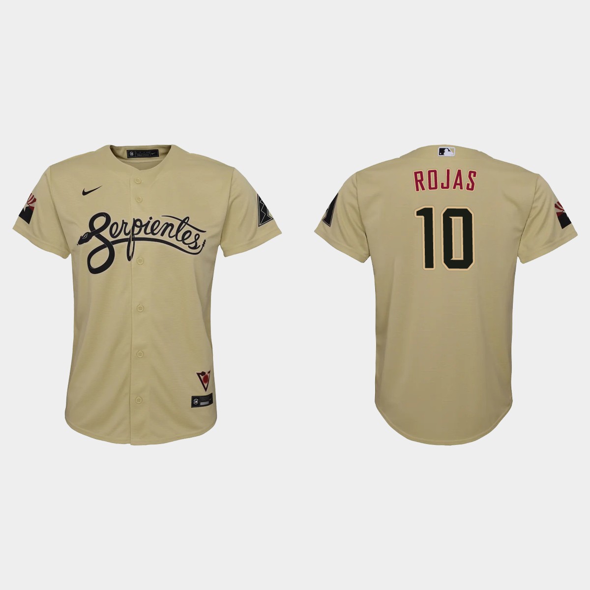 Personalized Arizona Diamondbacks #10 Josh Rojas Youth 2021 City Connect MLB Jersey Gold