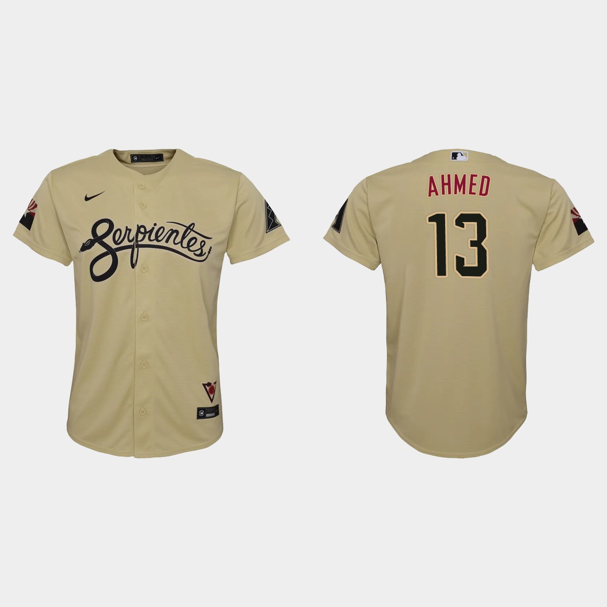 Personalized Arizona Diamondbacks #13 Nick Ahmed Youth 2021 City Connect MLB Jersey Gold