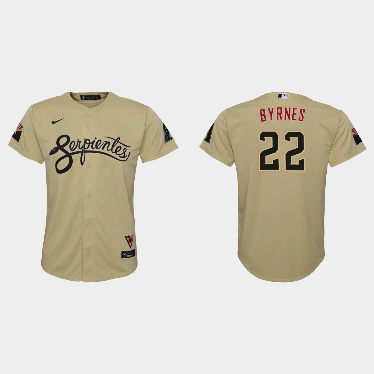 Personalized Arizona Diamondbacks #22 Eric Byrnes Youth 2021 City Connect MLB Jersey Gold