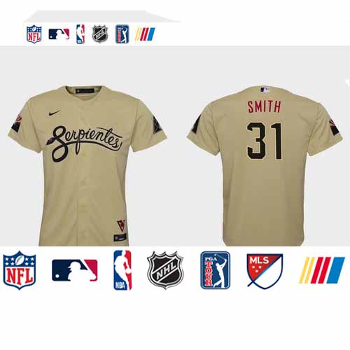 Personalized Arizona Diamondbacks #31 Caleb Smith Youth 2021 City Connect MLB Jersey Gold