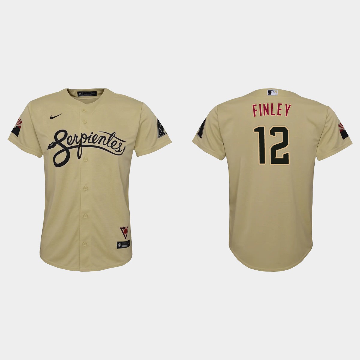 Personalized Arizona Diamondbacks #12 Steve Finley Youth 2021 City Connect MLB Jersey Gold