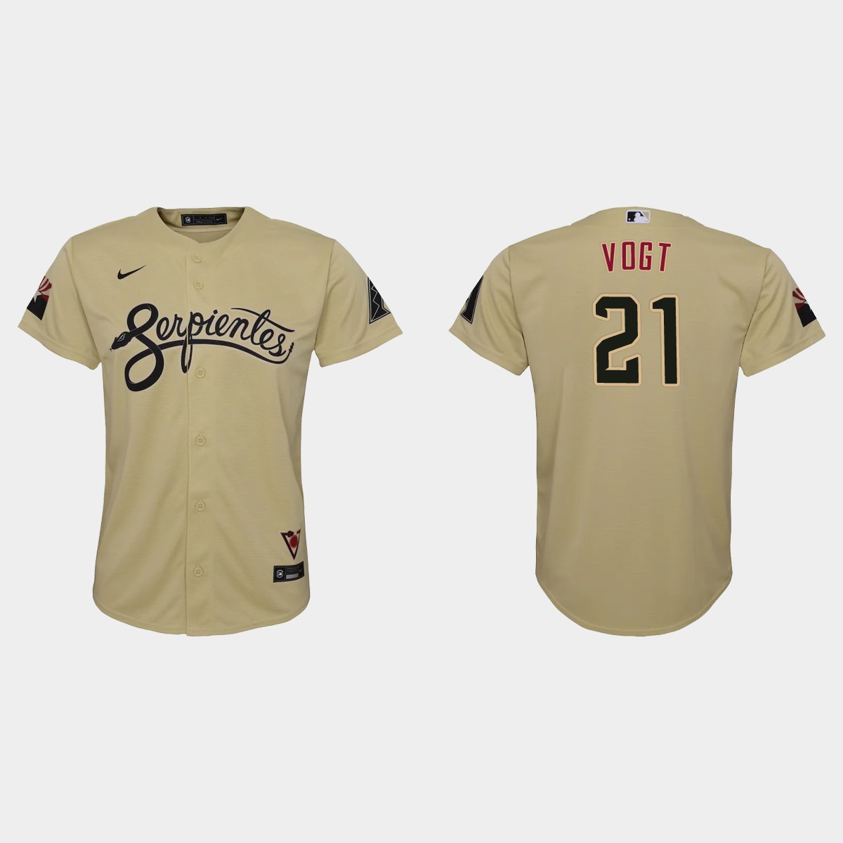 Personalized Arizona Diamondbacks #21 Stephen Vogt Youth 2021 City Connect MLB Jersey Gold