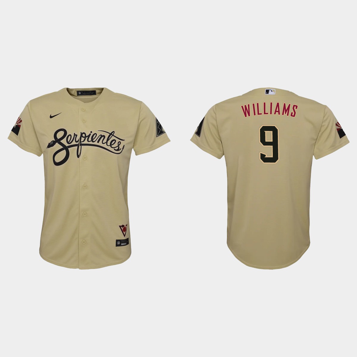 Personalized Arizona Diamondbacks #9 Matt Williams Youth 2021 City Connect MLB Jersey Gold