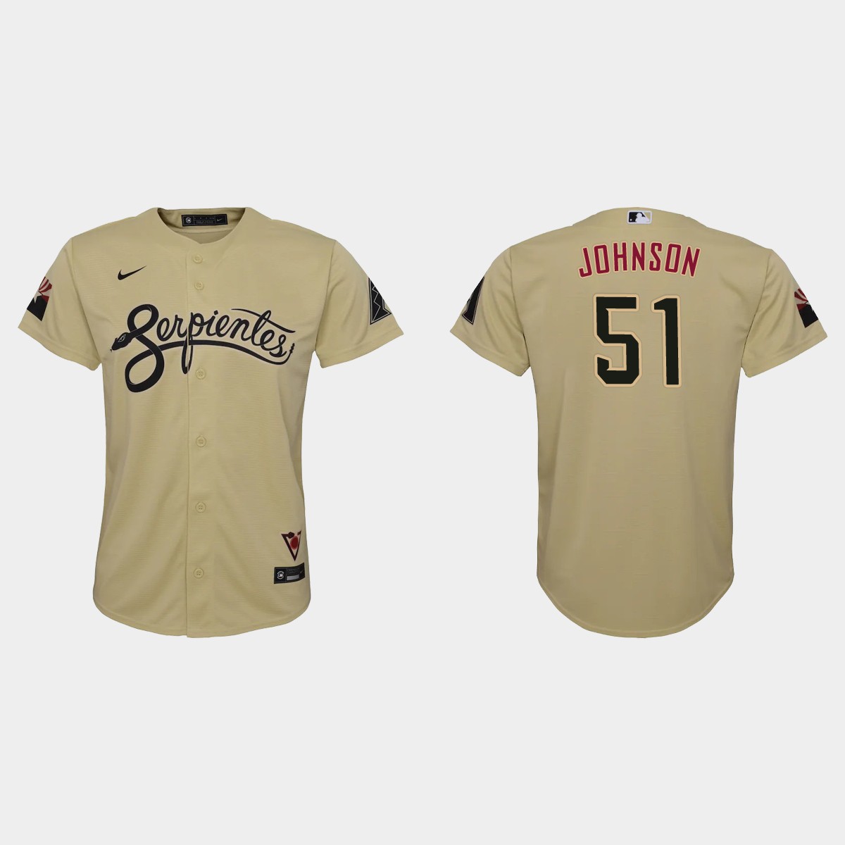 Personalized Arizona Diamondbacks #51 Randy Johnson Youth 2021 City Connect MLB Jersey Gold