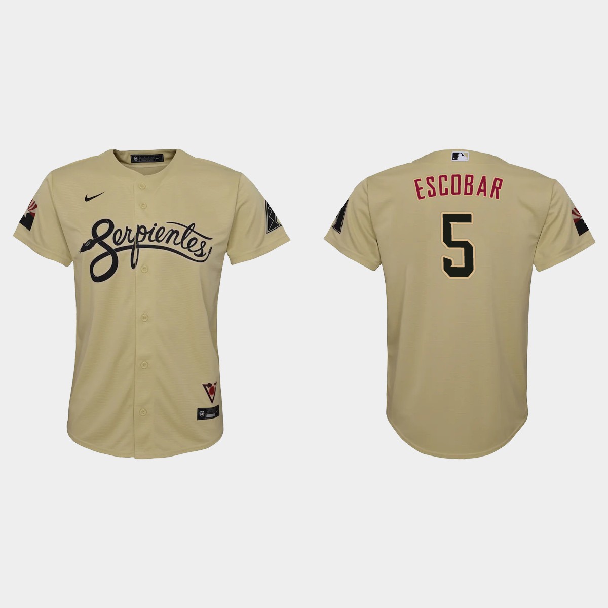 Personalized Arizona Diamondbacks #5 Eduardo Escobar Youth 2021 City Connect MLB Jersey Gold