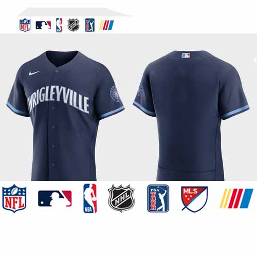 Personalized Chicago Cubs Men’s 2021 City Connect Authentic Navy MLB Jersey