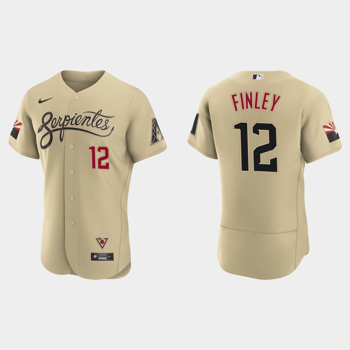 Personalized Arizona Diamondbacks #12 Steve Finley Men’s 2021 City Connect Authentic MLB Jersey Gold