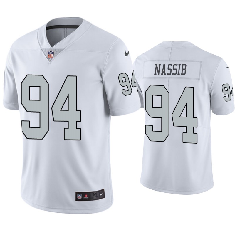 Personalized Las Vegas Raiders #4 Carl Nassib Color Rush Limited Jersey White Jersey