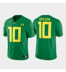 Personalized Men Oregon Ducks 10 Green Game Football Jersey