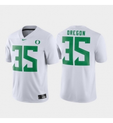 Personalized Men Oregon Ducks 35 White Game Football Jersey