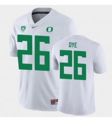 Personalized Men Oregon Ducks Travis Dye Game White College Football Jersey
