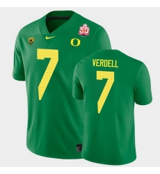 Personalized Men Oregon Ducks Cj Verdell 2021 Fiesta Bowl Green Game Jersey 0A
