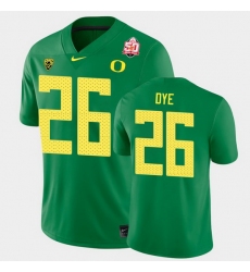 Personalized Men Oregon Ducks Travis Dye 2021 Fiesta Bowl Green Game Jersey 0A