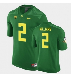 Personalized Men Oregon Ducks Devon Williams Green Game Football Jersey