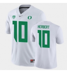 Personalized Men Oregon Ducks Justin Herbert Game White College Football Jersey