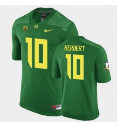 Personalized Men Oregon Ducks Justin Herbert Green Game Football Jersey