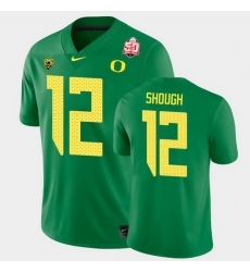 Personalized Men Oregon Ducks Tyler Shough 2021 Fiesta Bowl Green Game Jersey 0A