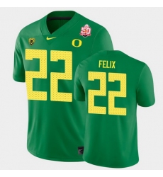 Personalized Men Oregon Ducks Darrian Felix 2021 Fiesta Bowl Green Game Jersey 0A