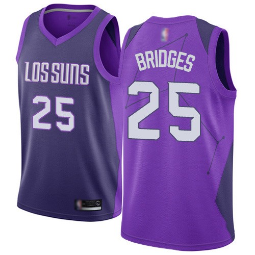 Personalized Men’s Phoenix Suns #25 Mikal Bridges Purple Swingman Jersey Basketball
