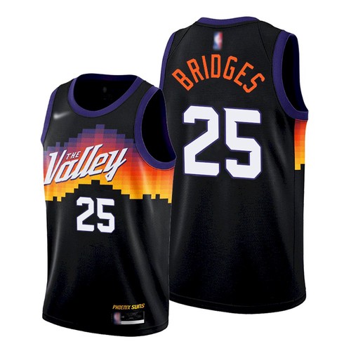 Personalized Men’s Phoenix Suns #25 Mikal Bridges Black Authentic Statement Edition Basketball Jersey