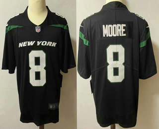 Personalized Men’s New York Jets #8 Elijah Moore Black 2021 Untouchable Stitched NFL Limited Jersey