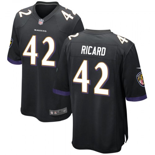 Personalized Baltimore Ravens #42 Patrick Ricard Black Untouchable Limited Jersey