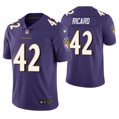 Personalized Baltimore Ravens #42 Patrick Ricard Purple Untouchable Limited Jersey
