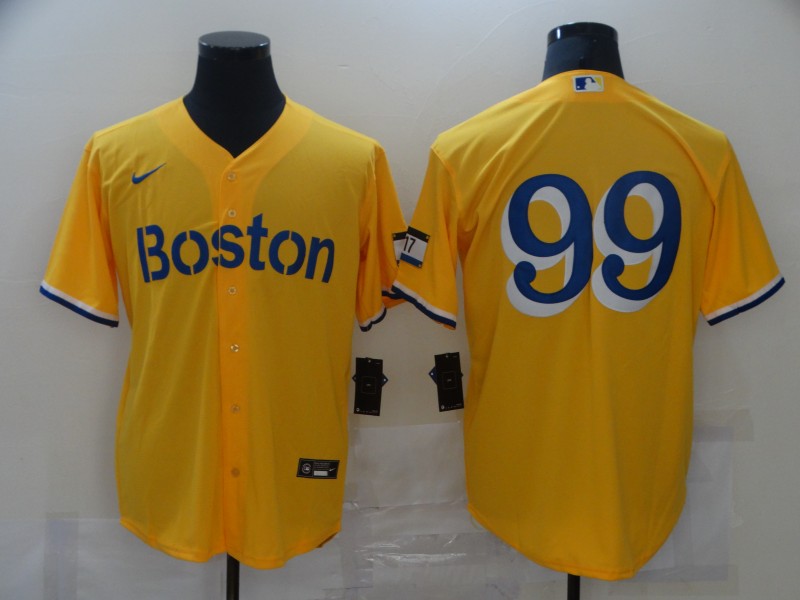 Personalized Red Sox 99 Alex Verdugo Gold 2021 City Connect Player Cool Base Jersey