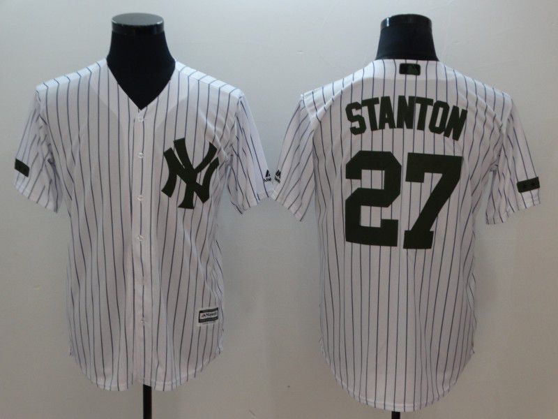 Personalized Men New York Yankees 27 Stanton White Game 2021 MLB Jersey