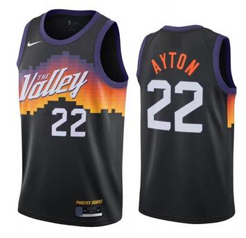 Personalized Suns 22 Deandre Ayton Black 2021 City Edition Swingman Jersey