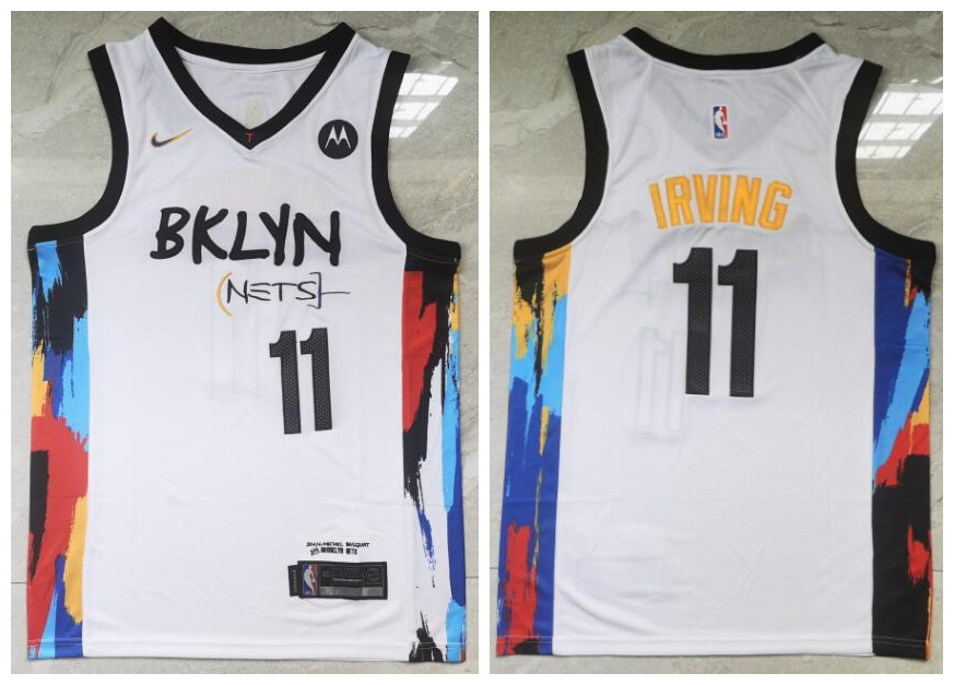 Personalized Nets 11 Kyrie Irving White 2021 City Edition Swingman Jersey