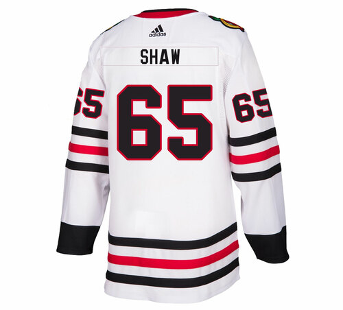 Personalized Chicago Blackhawks #65 Andrew Shaw White Road Authentic Jersey
