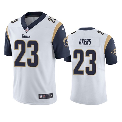 Personalized Los Angeles Rams #23 Cam Akers White Men’s Stitched NFL Untouchable Limited Jersey
