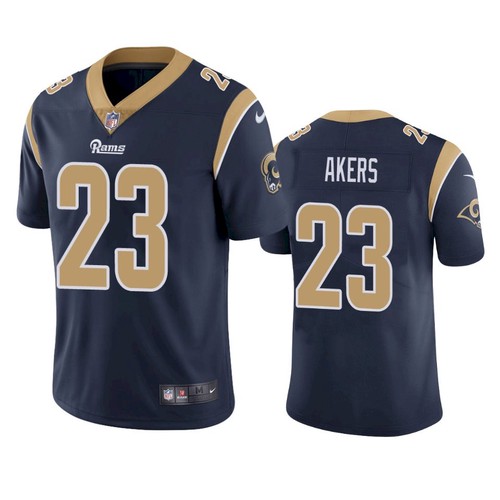 Personalized Los Angeles Rams #23 Cam Akers Navy Blue Team Color Men’s Stitched NFL Untouchable Limited Jersey