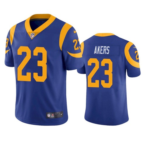 Personalized Los Angeles Rams #23 Cam Akers Royal Blue Alternate Men’s Stitched NFL Untouchable Limited Jersey