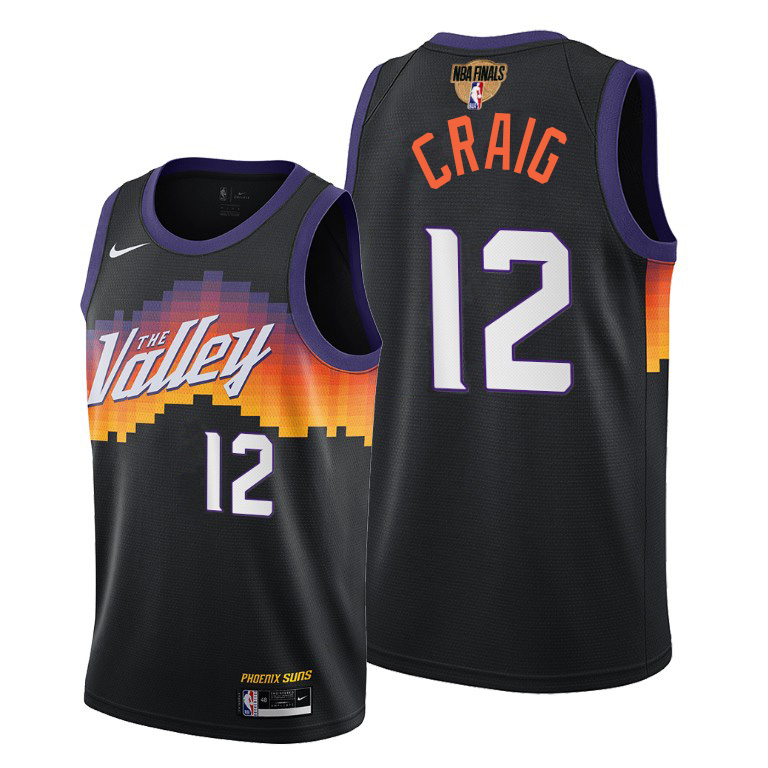 Personalized Suns #12 Torrey Craig Men’s 2021 NBA Finals Bound City Edition Jersey Black