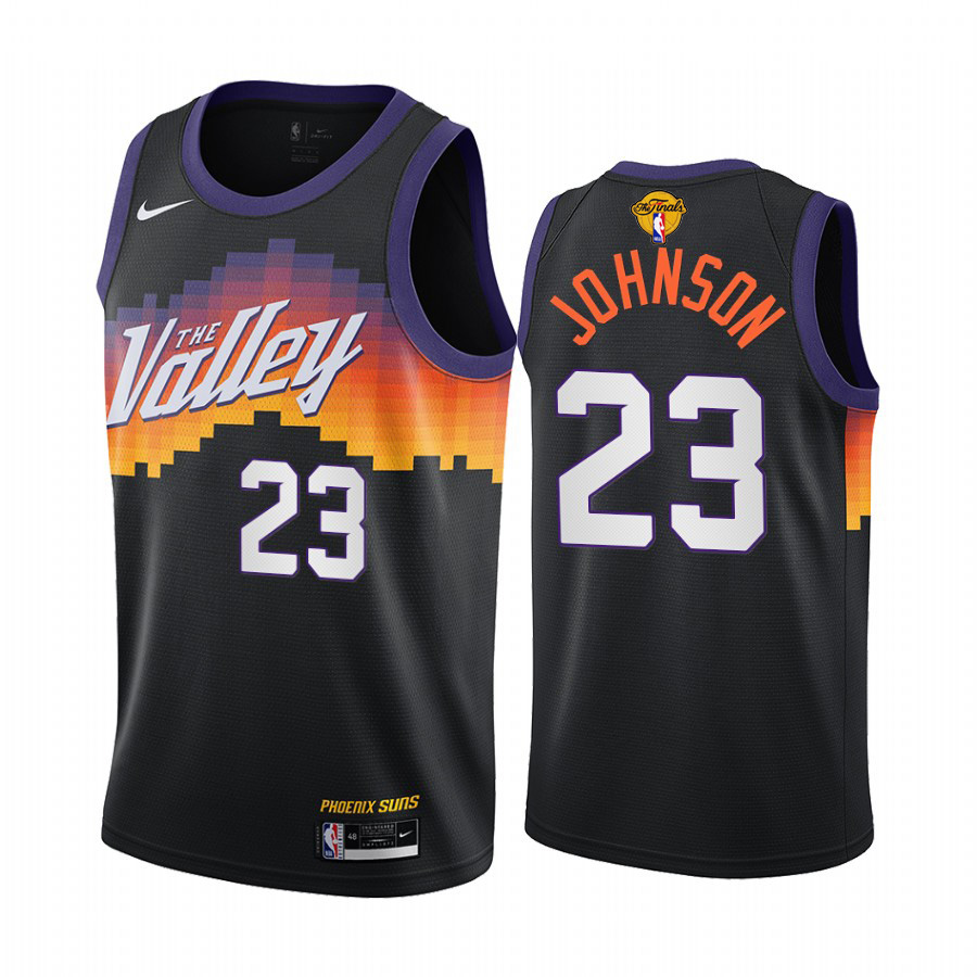 Personalized Suns #23 Cameron Johnson Men’s 2021 NBA Finals Bound City Edition Jersey Black