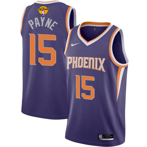 Personalized Suns #15 Cameron Payne Youth 2021 NBA Finals Bound Swingman Icon Edition Jersey Purple